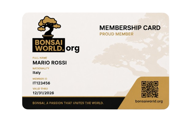 Bonsai World Membership Card